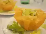 Ricetta Novembre in cucina. cestini di pasta fillo con pescatrice e tartufo bianco.