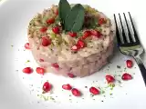 Ricetta Risotto con melagrana, caprino e pistacchi