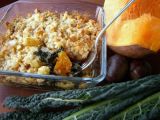 Ricetta Crumble di zucca e cavolo nero con castagne