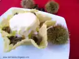Ricetta Coupelle di montasio con polenta e funghi