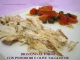 Ricetta Branzino al forno con pomodori e olive taggiasche