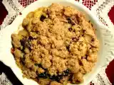 Ricetta Crumble di pere, cioccolato e mandorle con crema pasticcera