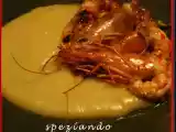 Ricetta Gamberoni rossi al mirto con crema parmentier