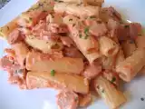 Ricetta Tortiglioni al sugo di wurstel