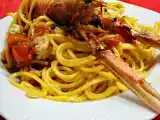 Ricetta Menù di capodanno: tonnarelli con scampi e melanzane