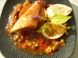 Ricetta Calamari ripieni con sughetto ai piselli