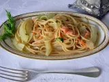 Ricetta Spaghetti integrali con finocchi e salmone affumicato