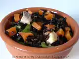 Ricetta Riso venere, pesce spada, carote, peperoncini dolci