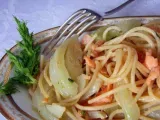 Ricetta Spaghetti integrali con salmone affumicato e finocchio