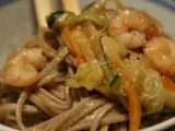 Ricetta Soba noodles con gamberi e verdure