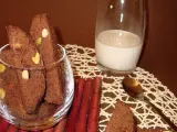 Ricetta Cantucci al cacao con pistacchi, mandorle e cioccolato bianco