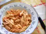 Ricetta Foglie d?ulivo pancetta e funghi.
