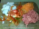 Ricetta Spaghetti cinesi con carne e verdure