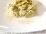 Ricetta Gnocchetti di farina di roveja con carciofi e bottarga al profumo d'arancia.