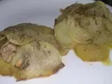 Ricetta Filetti di cernia al forno su fiori di patate