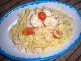 Ricetta Tagliolini al ragù di cernia e gamberoni
