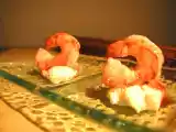 Ricetta Gamberi al campari con quenelle di ricotta e confettura al peperoncino