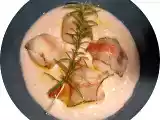 Ricetta Vellutata di cannellini con cappesante bardate e olio al rosmarino