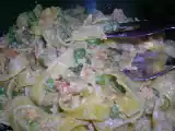 Ricetta Tagliatelle piselli, panna e salmone