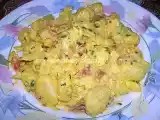 Ricetta Gnocchi con cavolfiore, speck e zafferano / gnocchi cu conopida, speck (bacon) si sofran