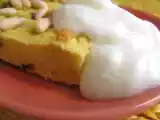 Ricetta Torta di polenta e ricotta accompagnata da crema senza uova