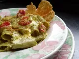 Ricetta Maltagliati di sfoglia verde allo zafferano con crumble di parmigiano reggiano