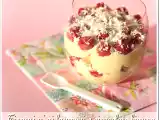 Ricetta Tiramisù ai lamponi e cioccolato bianco profumato alla rosa