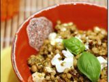 Ricetta Orzo con pesto di pomodori secchi e feta