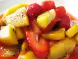 Ricetta Macedonia di fragole e kiwi fiammeggiata all'arancia