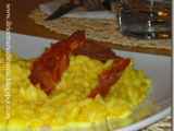 Ricetta Risotto allo zafferano con prosciutto croccante