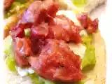 Ricetta Crostoni alla crema di fave, pecorino e cotechino