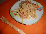 Ricetta Gemelli speck, funghi e pomodorini