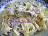 Ricetta Tagliatelle panna, funghi e prosciutto crudo