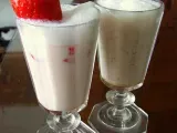 Ricetta Lassì yogurt-miele-cannella e fragola- vaniglia
