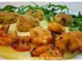 Ricetta Polpettine di merluzzo con gamberoni gratinati