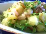 Ricetta Insalata di gamberetti, polpo, patate e rucola