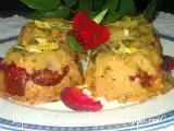 Ricetta Timballini con germogli di rovo e petali di rosa rossa