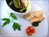 Ricetta Pollo croccante in farina di riso e contorno d'orto