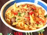 Ricetta Gigli con salsiccia, pomodorini e rucola