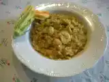 Ricetta Risotto allo zafferano con fiori di zucca e gamberi