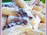 Ricetta Tortiglioni radicchio, pancetta, philadelphia e ricotta