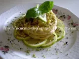 Ricetta Tagliolini al limone con pistacchi di bronte e pesto alla genovese