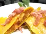Ricetta Ravioli melone, prosciutto e tai rosso