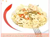 Ricetta Bavette al salmone e asparagi di mare