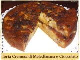 Ricetta Torta cremosa di mele, banana e cioccolato