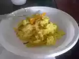 Ricetta Risotto allo zafferano con verdurine croccanti e pollo al curry