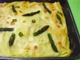 Ricetta Lasagne agli asparagi, gamberetti e taleggio