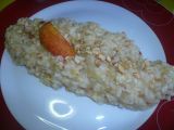 Ricetta Risotto alle pesche e mandorle salate