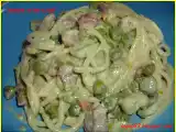 Ricetta Carbonara con fave e piselli