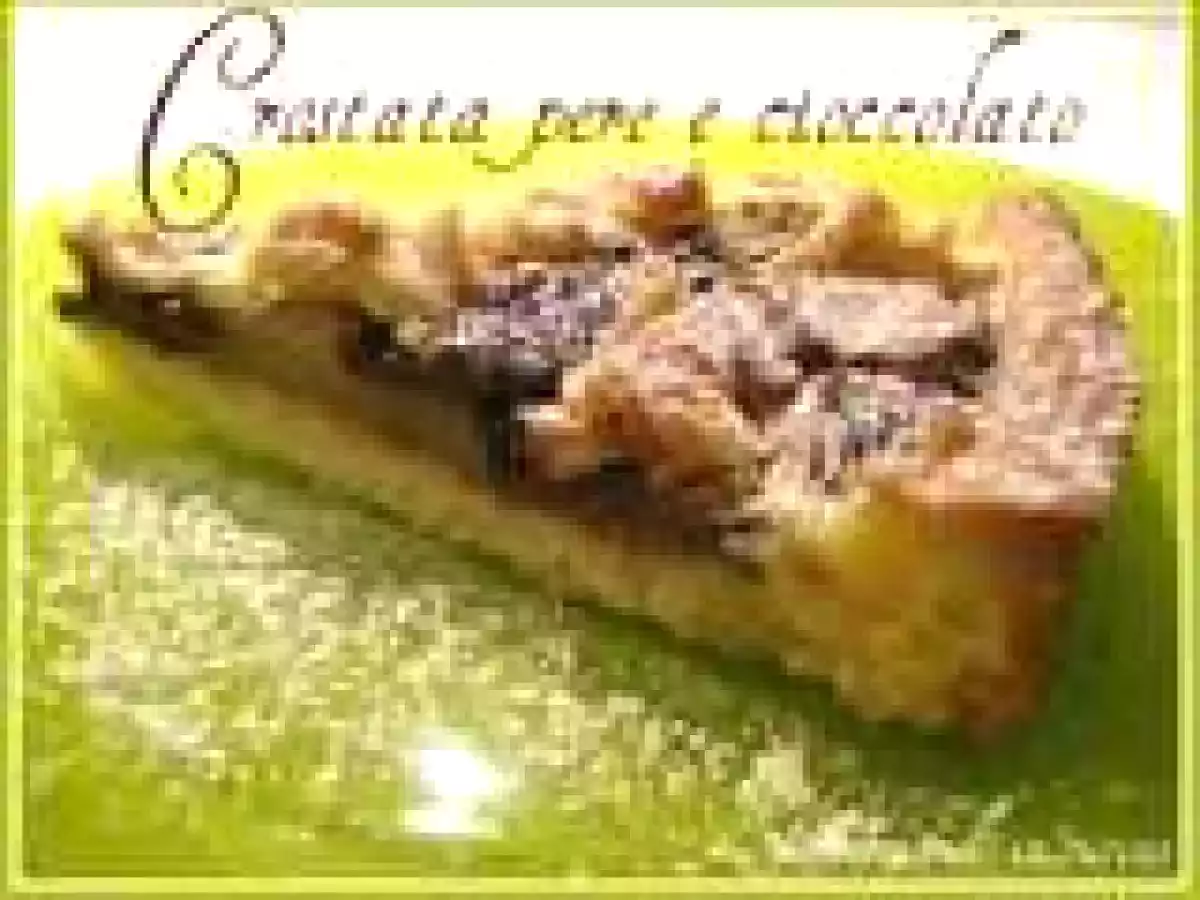 Crostata pere e cioccolato